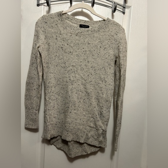 Rag & bone 100% cashmere tunic sweater women’s XS gray speckled quiet luxury - Picture 1 of 15